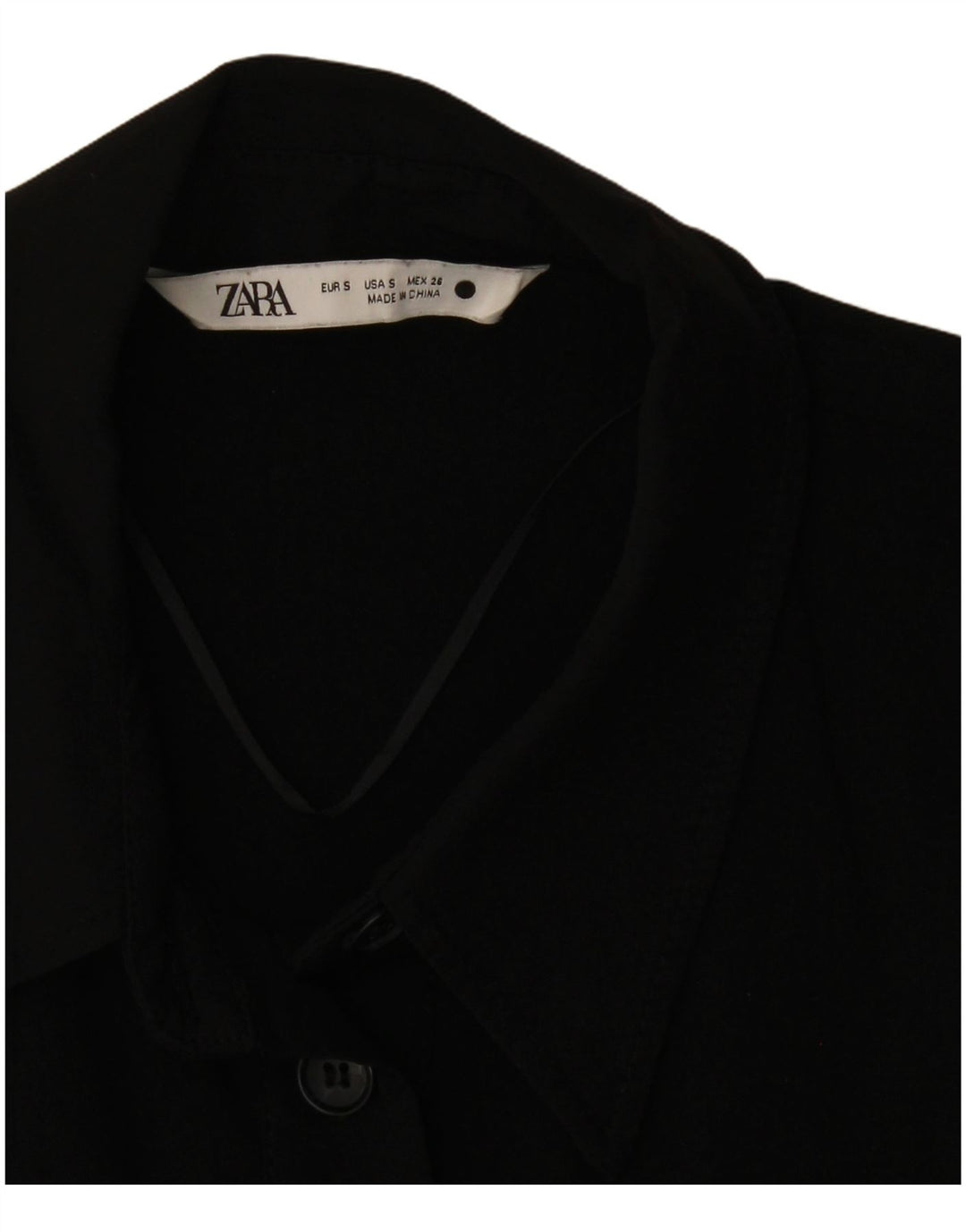 Abito chemisier maxi da donna Zara UK 10 piccolo nero
