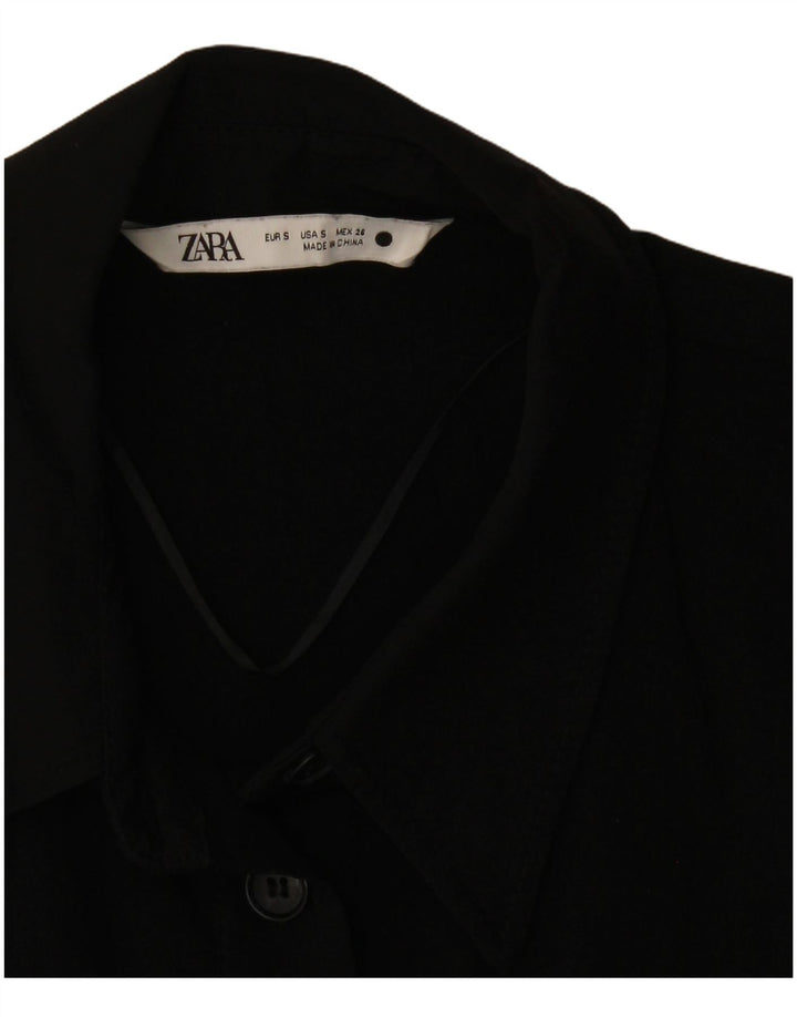 Abito chemisier maxi da donna Zara UK 10 piccolo nero