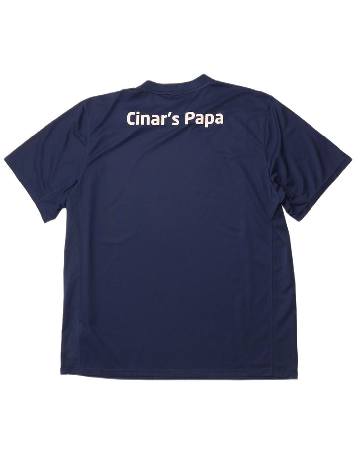 T-shirt grafica da uomo NIKE Dri Fit Top 2XL poliestere blu navy