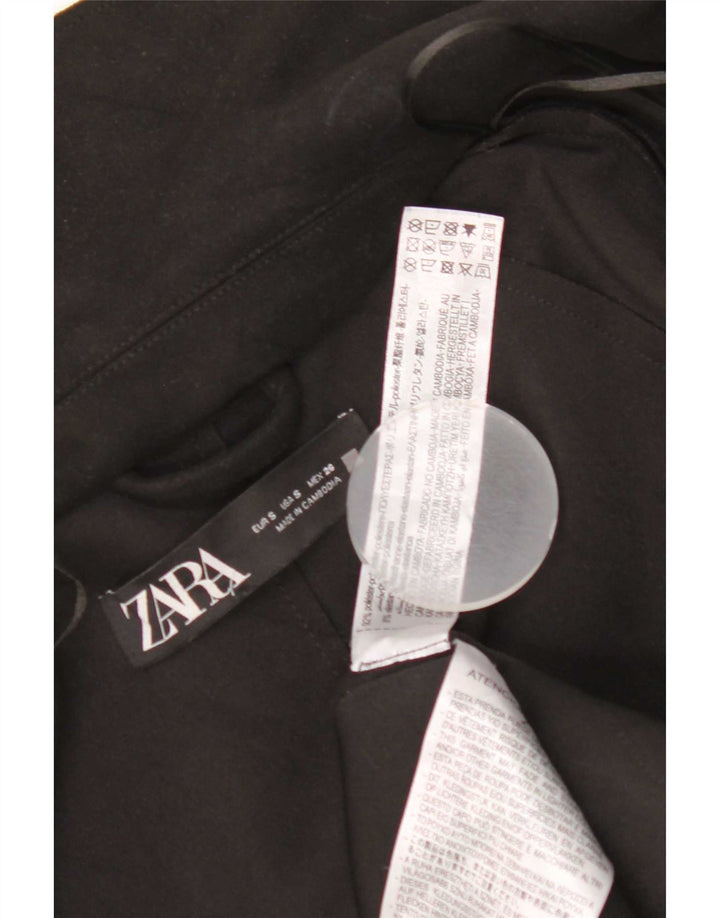 Soprabito oversize aperto da donna Zara UK 10 piccolo classico in poliestere nero