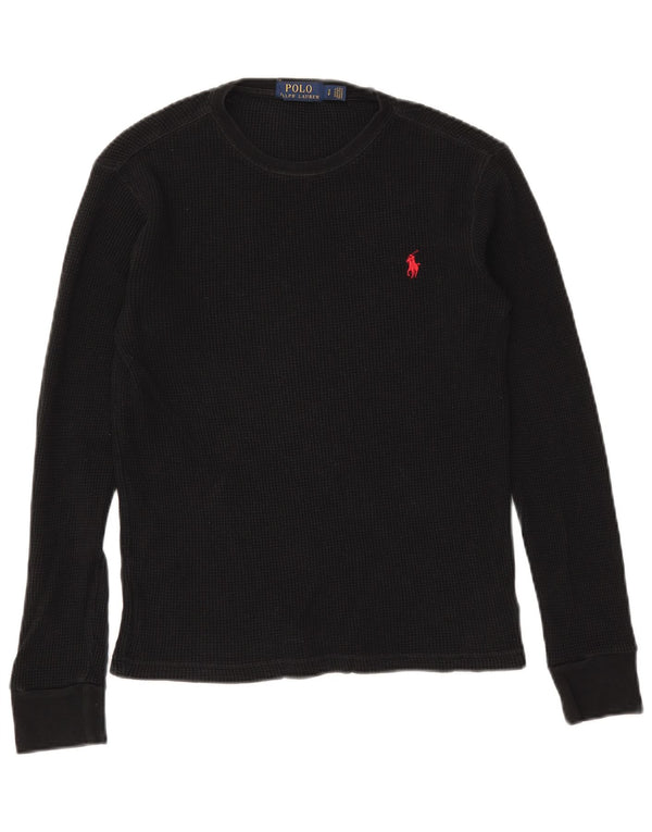 Polo Ralph Lauren Top da uomo a manica lunga piccolo in cotone nero