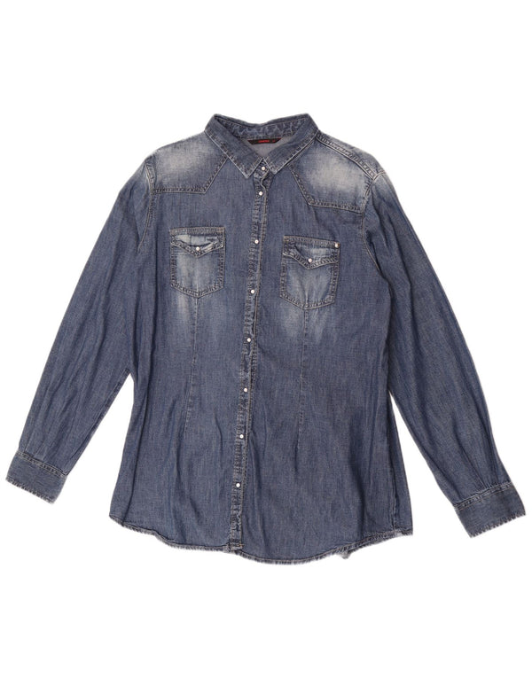Camicia in denim da donna Carrera UK 18 XL cotone blu