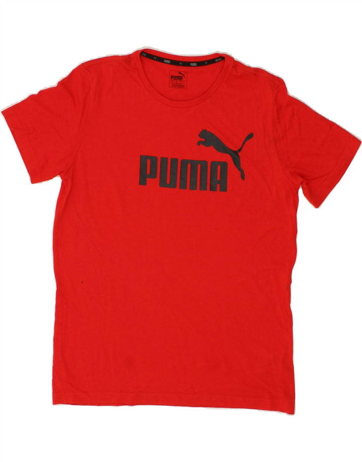 PUMA Mens Graphic T-Shirt Top Medium Red Cotton Vintage Puma and Second-Hand Puma from Messina Hembry 