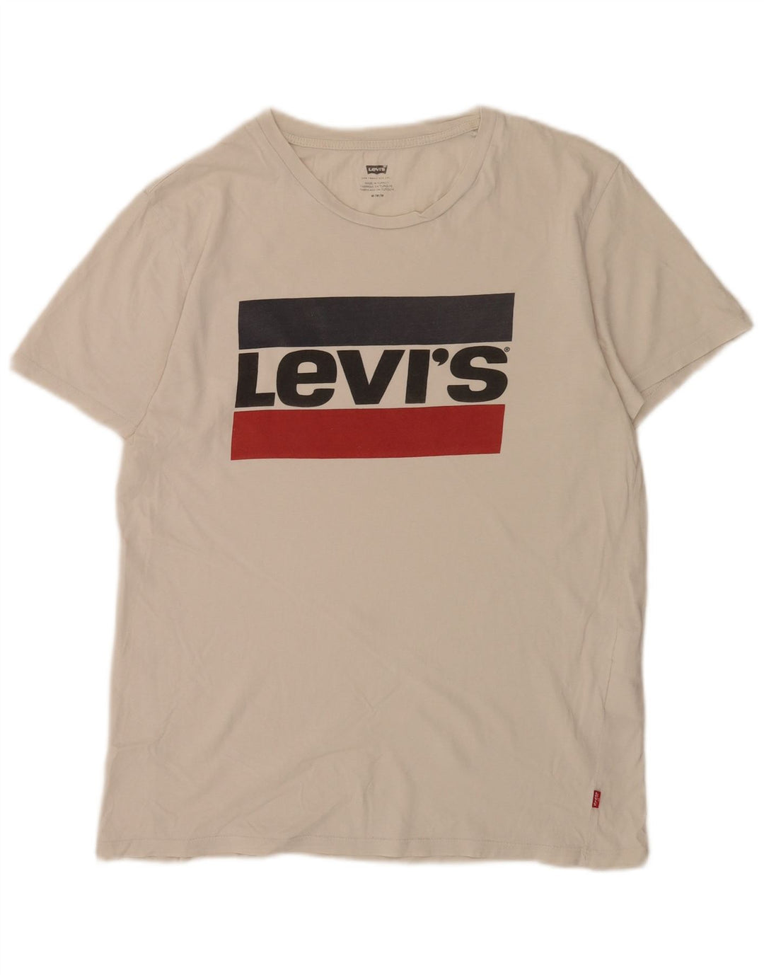 T-shirt grafica da uomo Levi's Top in cotone color block bianco medio