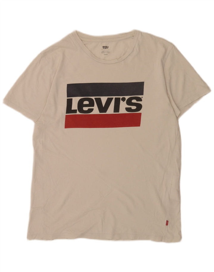 T-shirt grafica da uomo Levi's Top in cotone color block bianco medio