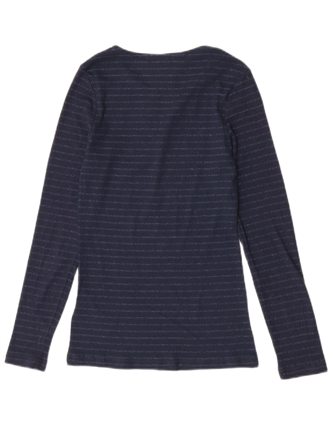 Marks & Spencer Top da donna a maniche lunghe UK 8 Small Blu Navy a righe