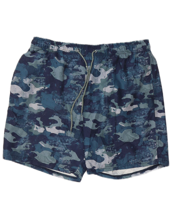 Mountain Warehouse Mens Swimming Shorts Large Blue Camouflage Polyester