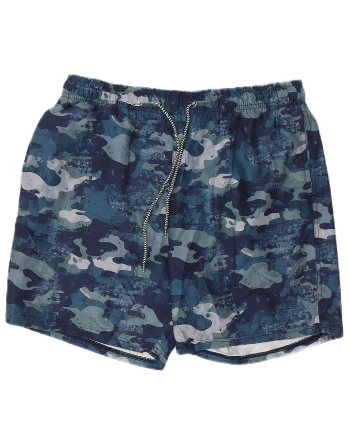 Pantaloncini da bagno da uomo Mountain Warehouse Large in poliestere mimetico blu