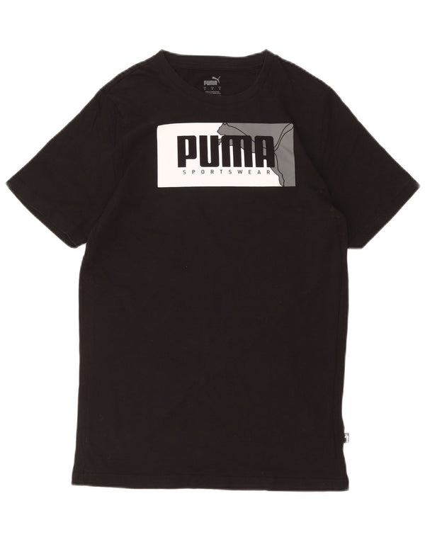 T-shirt grafica da uomo PUMA Top Small in cotone nero