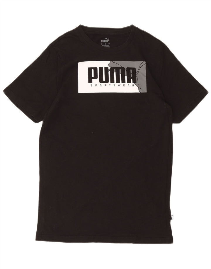 T-shirt grafica da uomo PUMA Top Small in cotone nero