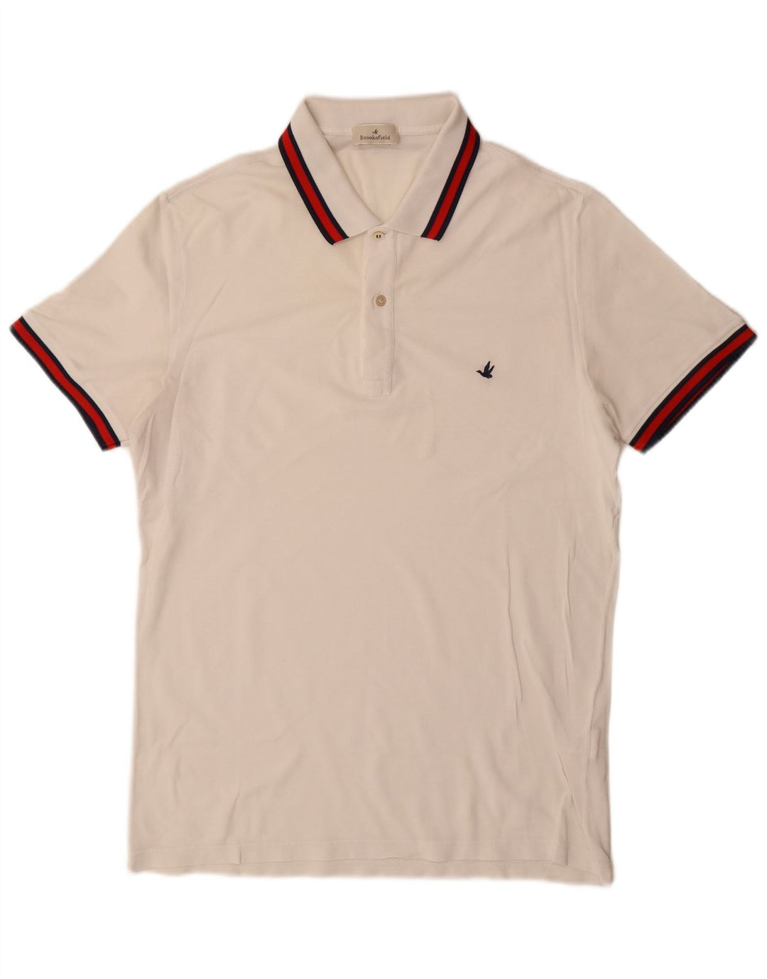 Polo da uomo Brooksfield IT 52 Large in cotone bianco