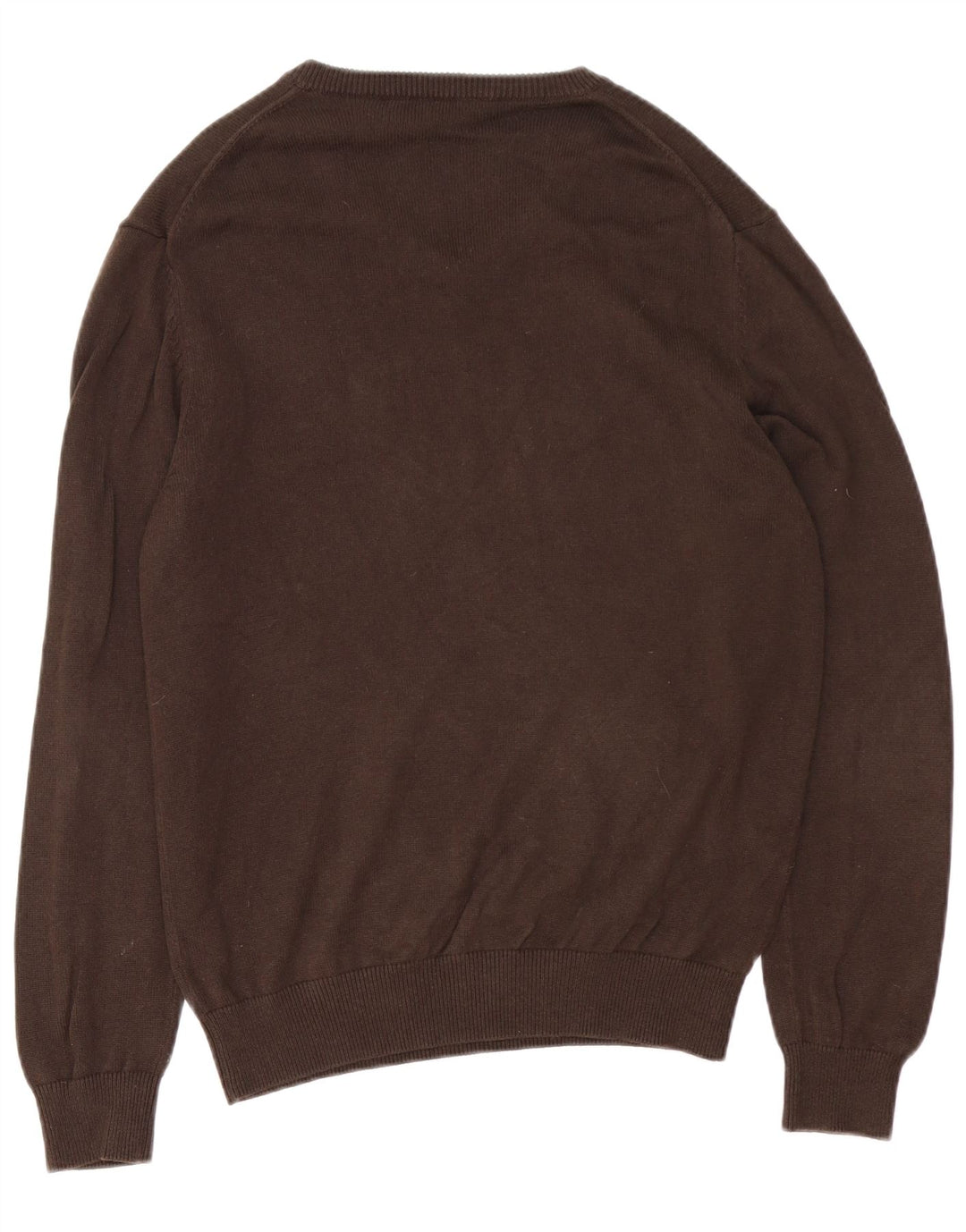 Crew Clothing Maglione da uomo con scollo a V in cotone marrone medio
