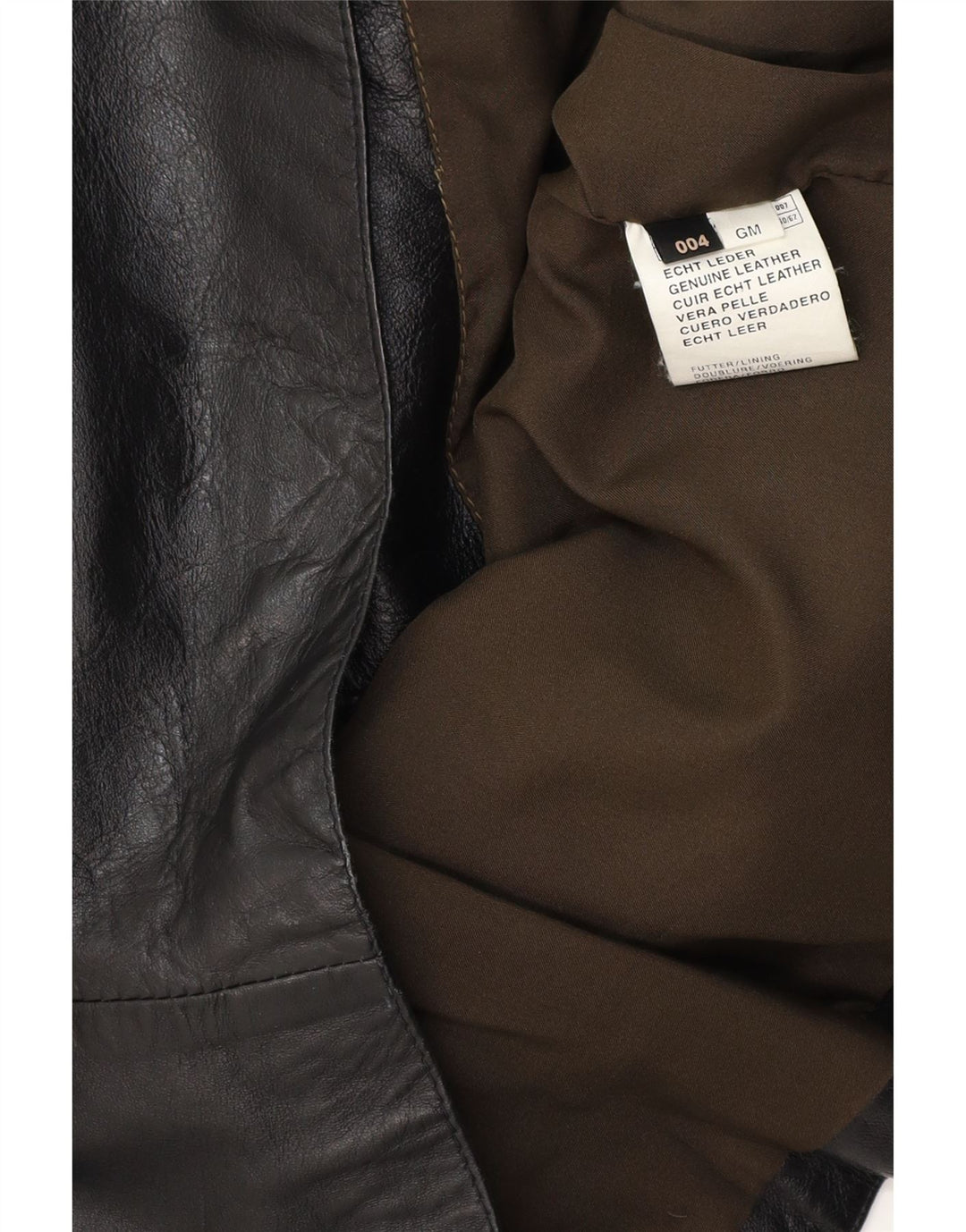 Gilet in pelle da uomo VINTAGE in pelle nera media