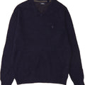 IZOD Mens V-Neck Jumper Sweater Large Navy Blue Cotton Vintage Izod and Second-Hand Izod from Messina Hembry 