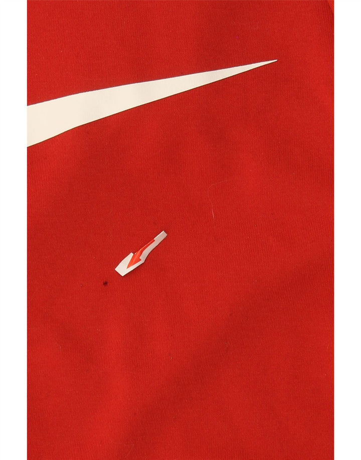 Felpa con cappuccio grafica Nike Dri Fit da uomo in poliestere arancione medio