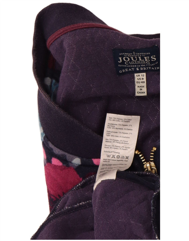Giacca da tuta da donna Joules UK 12 Poliestere floreale medio blu navy