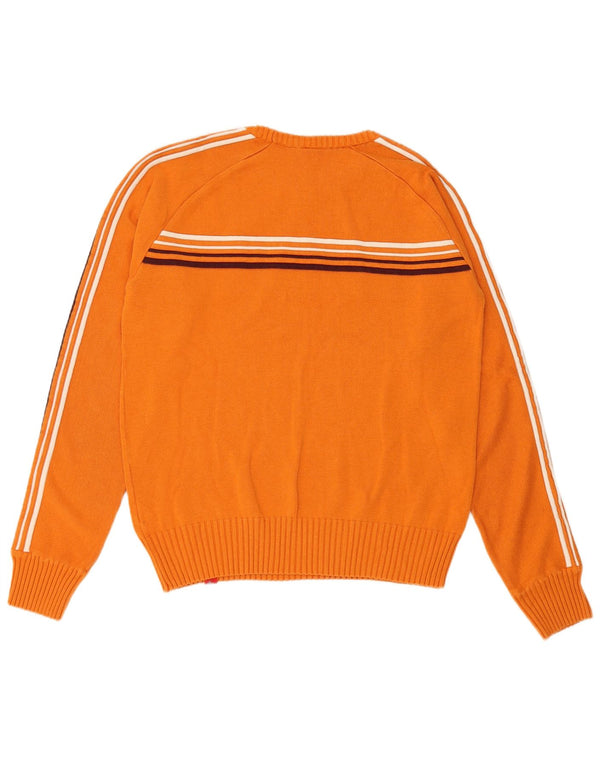 Maglione maglione con scollo a barca da donna S.Oliver UK 18 XL Cotone a righe arancioni