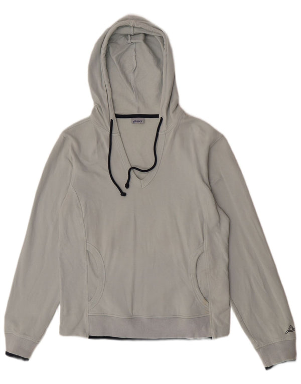 Felpa con cappuccio da donna Asics UK 10 Small Grey Cotton Sports