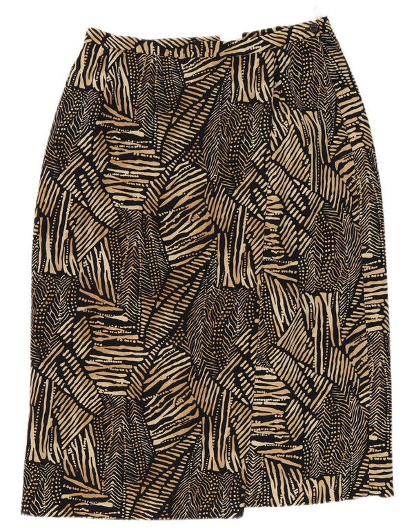 Gonna a tubino da donna Eastex UK 16 grande W36 nera stampa animalier