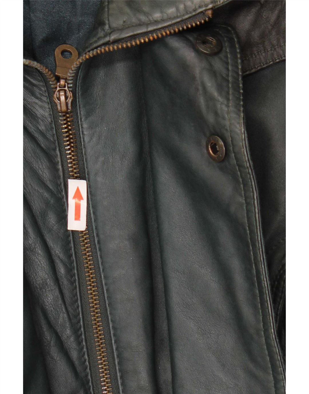 Giacca in pelle vintage da uomo UK 40 grande verde