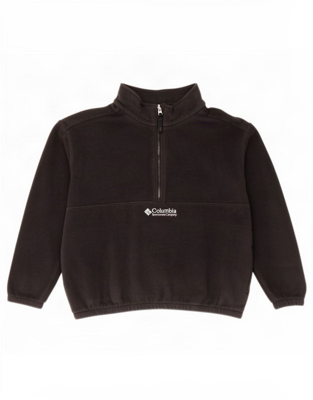 Maglione in pile Columbia da donna con collo e zip UK 16 grande poliestere nero