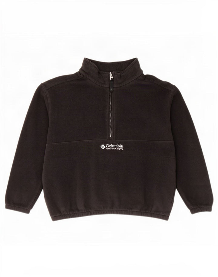 Maglione in pile Columbia da donna con collo e zip UK 16 grande poliestere nero