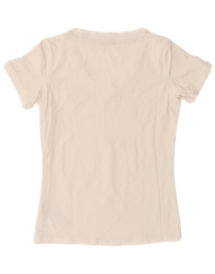 T-shirt da donna Guess Top UK 12 cotone bianco medio