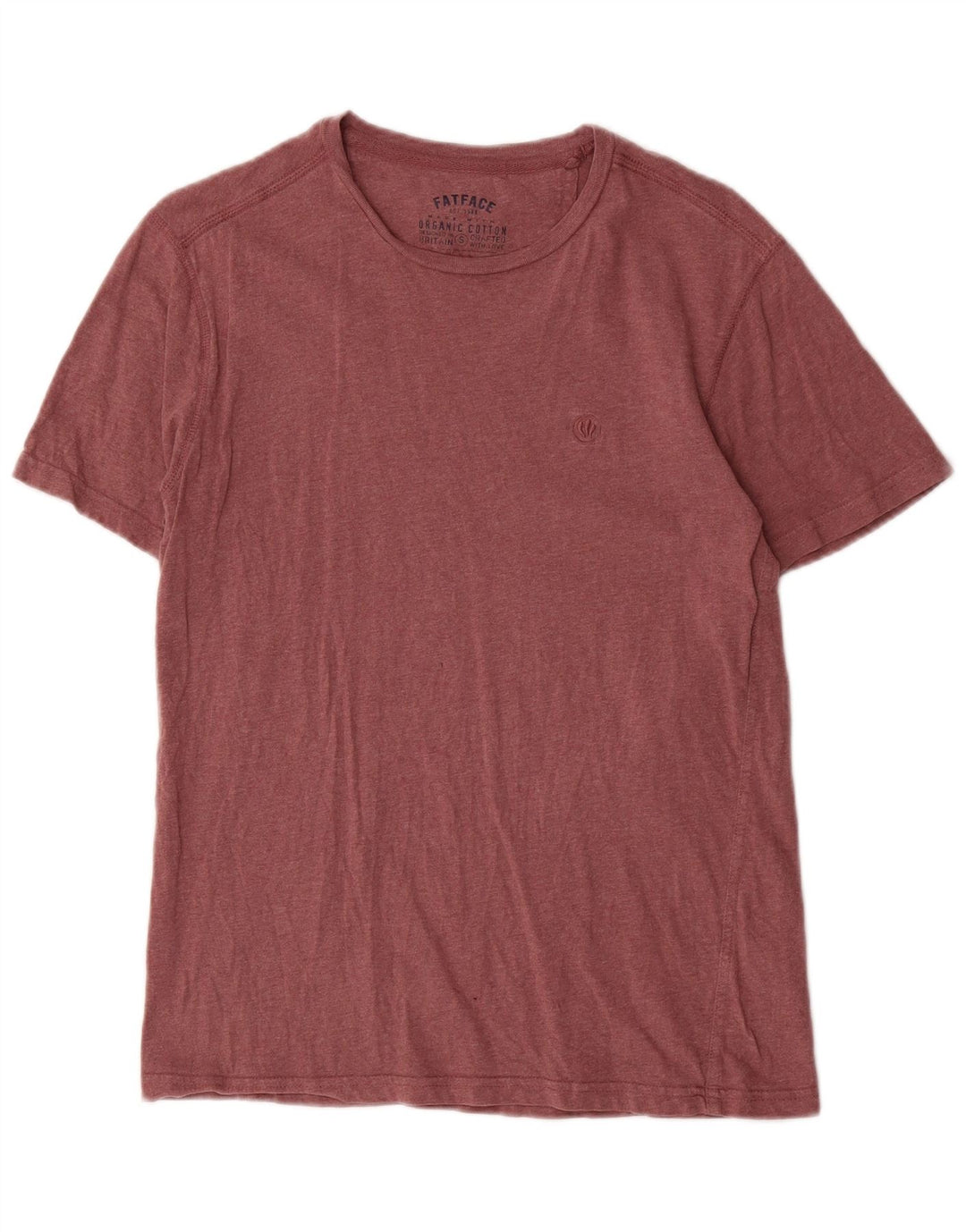 FAT FACE T-shirt da uomo Top piccola in cotone bordeaux