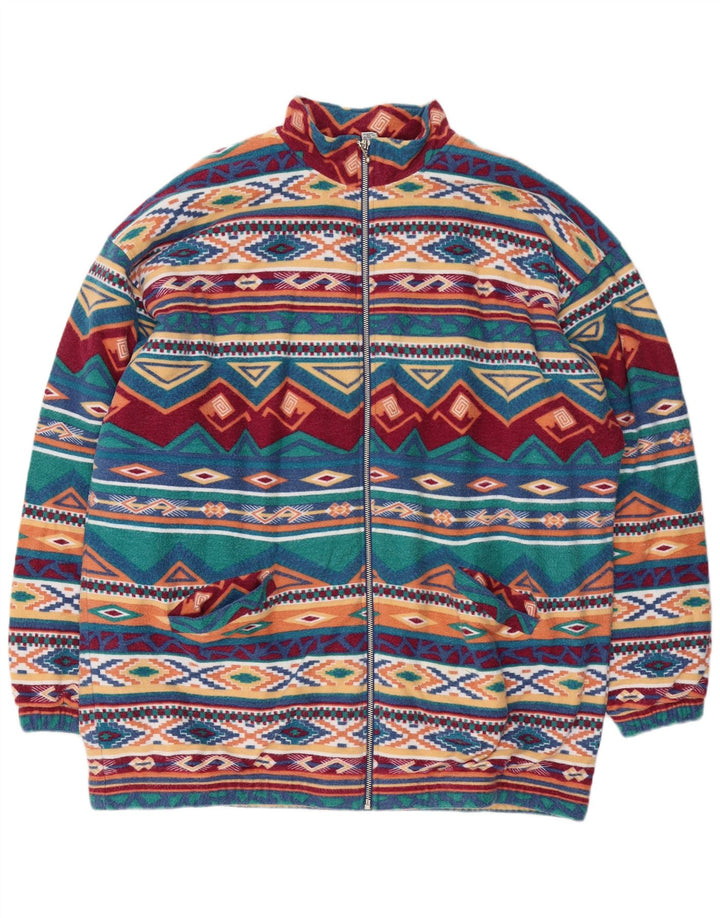 Giacca in pile da uomo Trigema UK 42 XL Poliestere geometrico multicolore