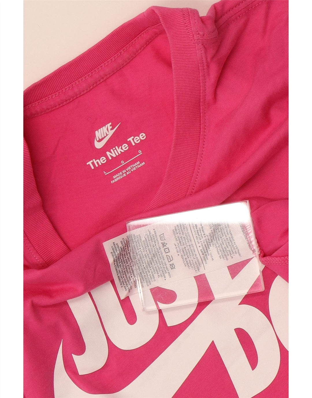 T-shirt grafica da uomo NIKE Top grande in cotone rosa