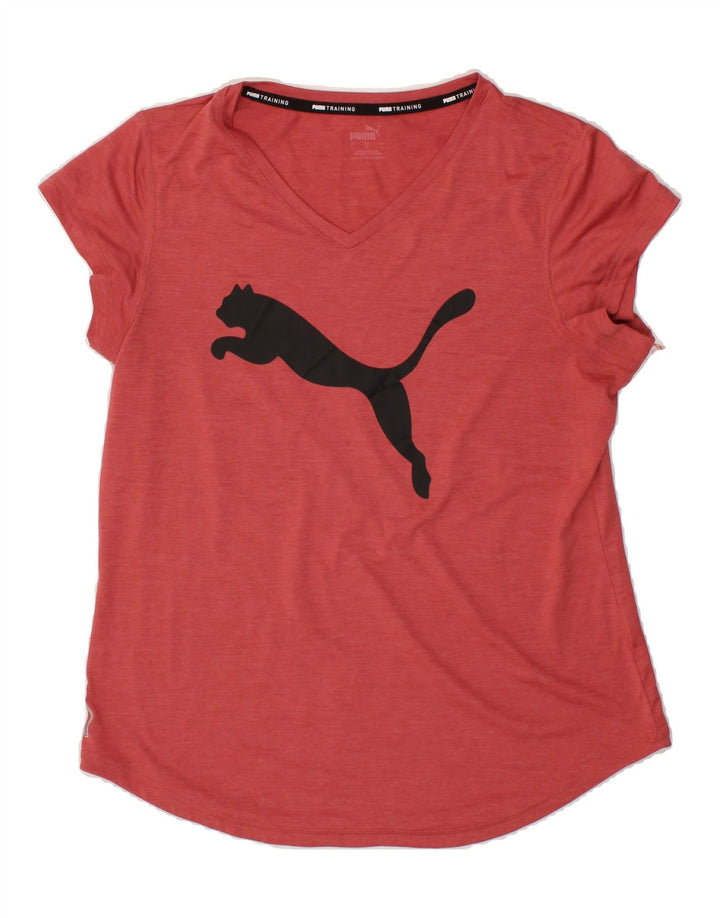 PUMA Womens Graphic T-Shirt Top UK 16 Large Red Vintage Puma and Second-Hand Puma from Messina Hembry 