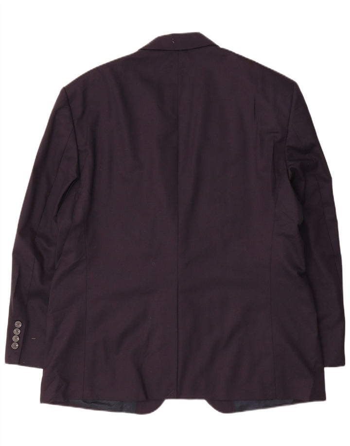 Giacca blazer da uomo a 2 bottoni Chaps UK 42 XL Lana blu navy