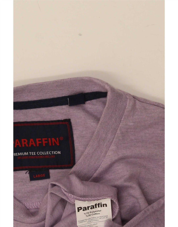 T-shirt da uomo Paraffin Top grande in poliestere viola