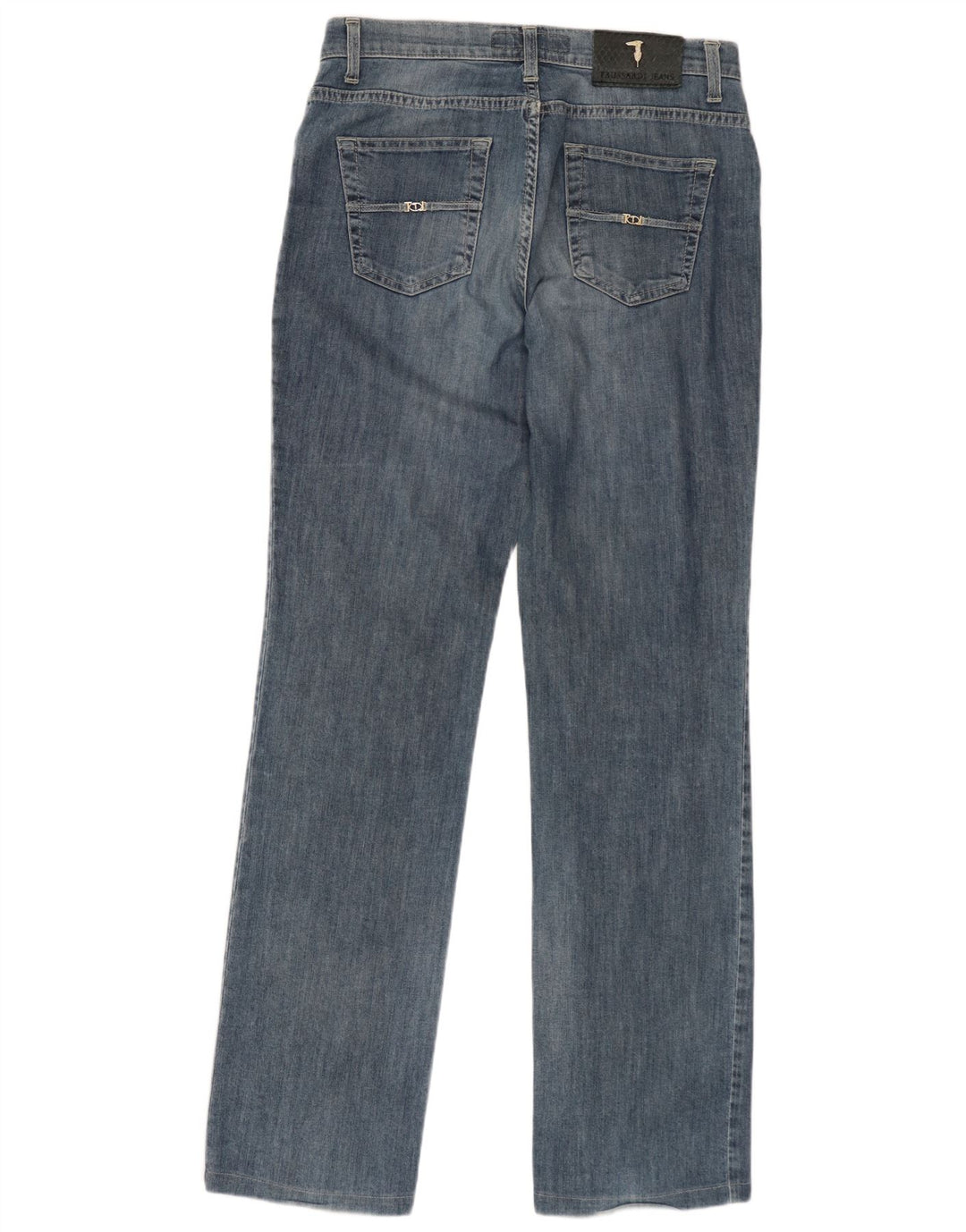 Jeans Dritti Donna TRUSSARDI W26 L30 Blu Cotone