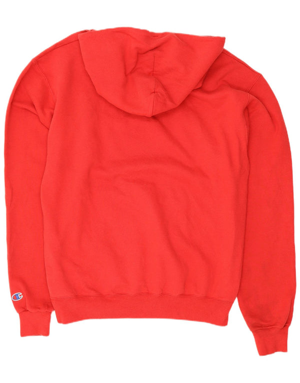 Felpa con cappuccio grafica Champion Wisconsin da uomo, cotone rosso medio