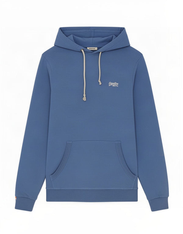Maglione con cappuccio da uomo Superdry Small in cotone blu
