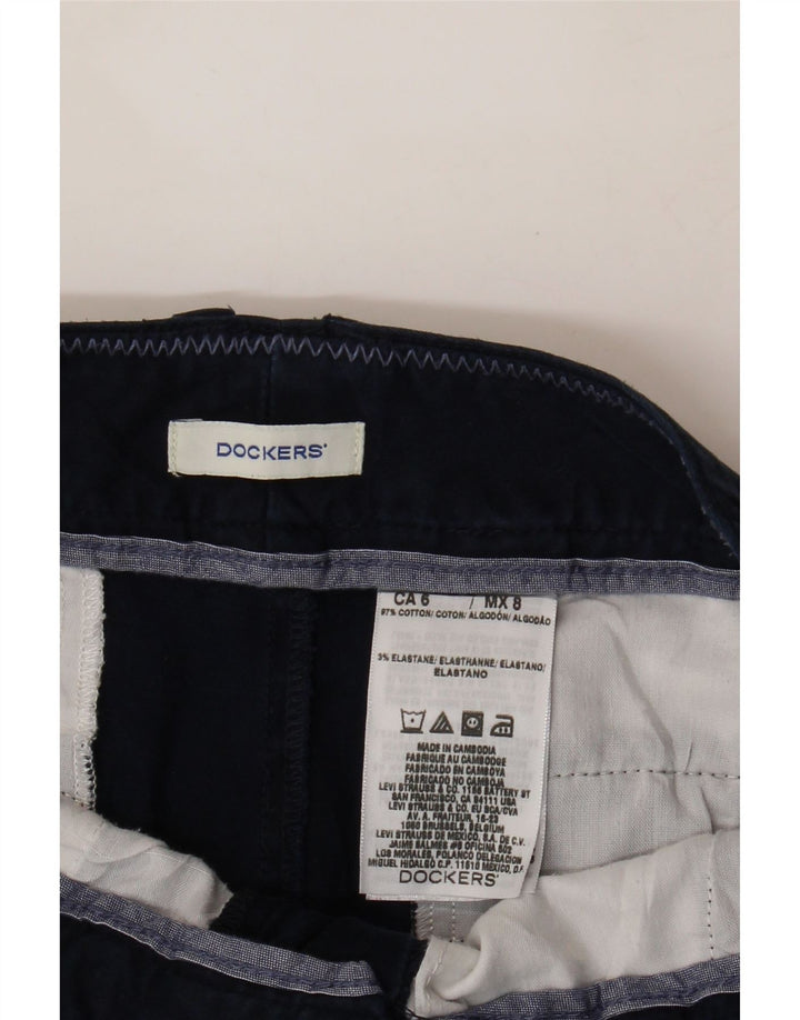 DOCKERS Womens Chino Shorts US 6 Medium W30 Navy Blue Cotton Vintage Dockers and Second-Hand Dockers from Messina Hembry 