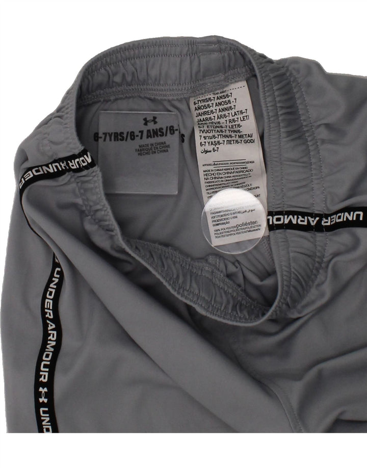 UNDER ARMOUR Boys Graphic Sport Shorts 6-7 Years  Grey Polyester Vintage Under Armour and Second-Hand Under Armour from Messina Hembry 
