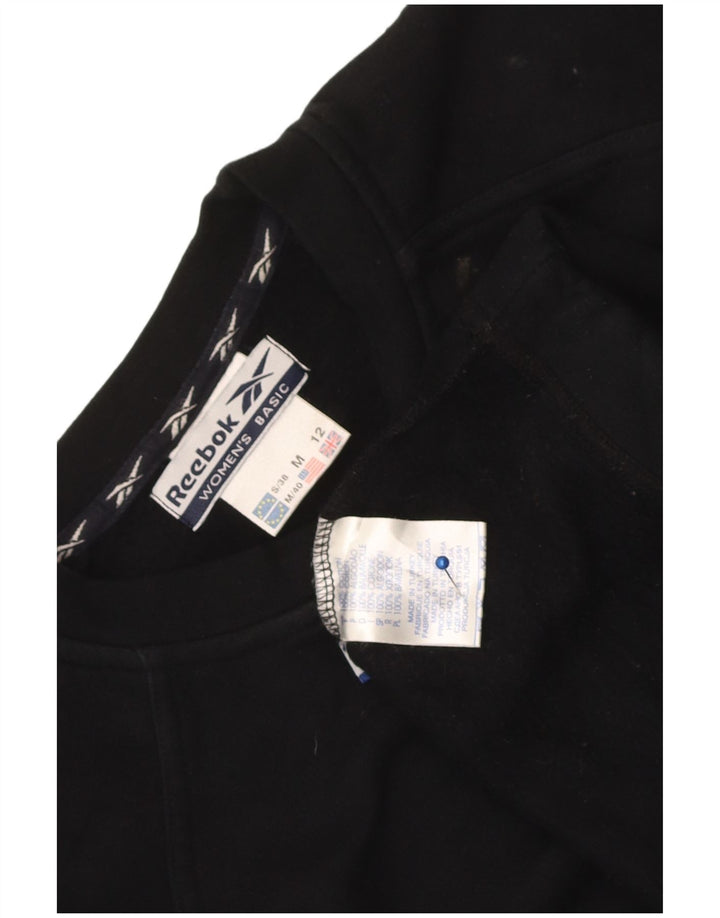 Felpa da donna Reebok Jumper UK 12 Medium Black Cotton