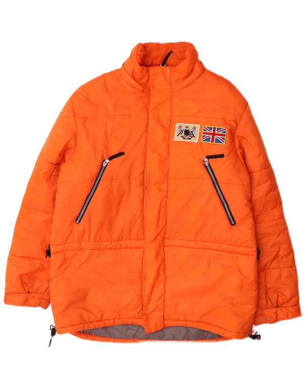 Giacca da sci grafica da uomo Explorer UK 40 grande arancione