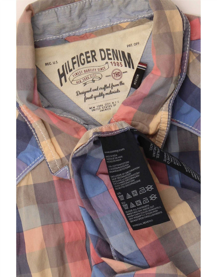 Camicia a maniche corte grafica da uomo Tommy Hilfiger a quadri multicolore medio