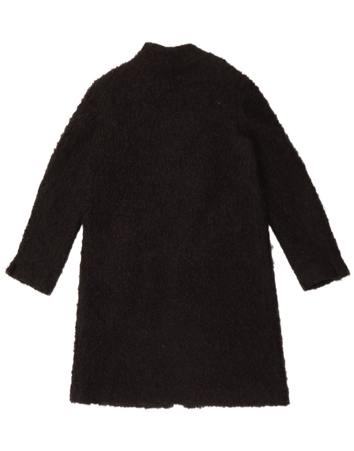 Cappotto aperto Teddy da donna Zara UK 14 acrilico nero medio