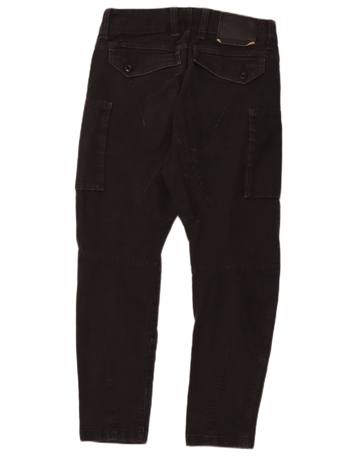 Pantaloni cargo dritti da uomo G-Star W30 L30 cotone nero