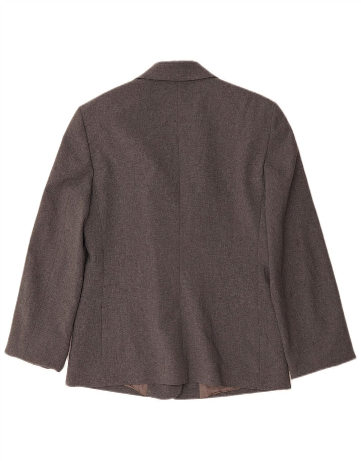 Giacca Blazer a 3 Bottoni da Donna Benetton IT 44 Poliestere Grigio Medio