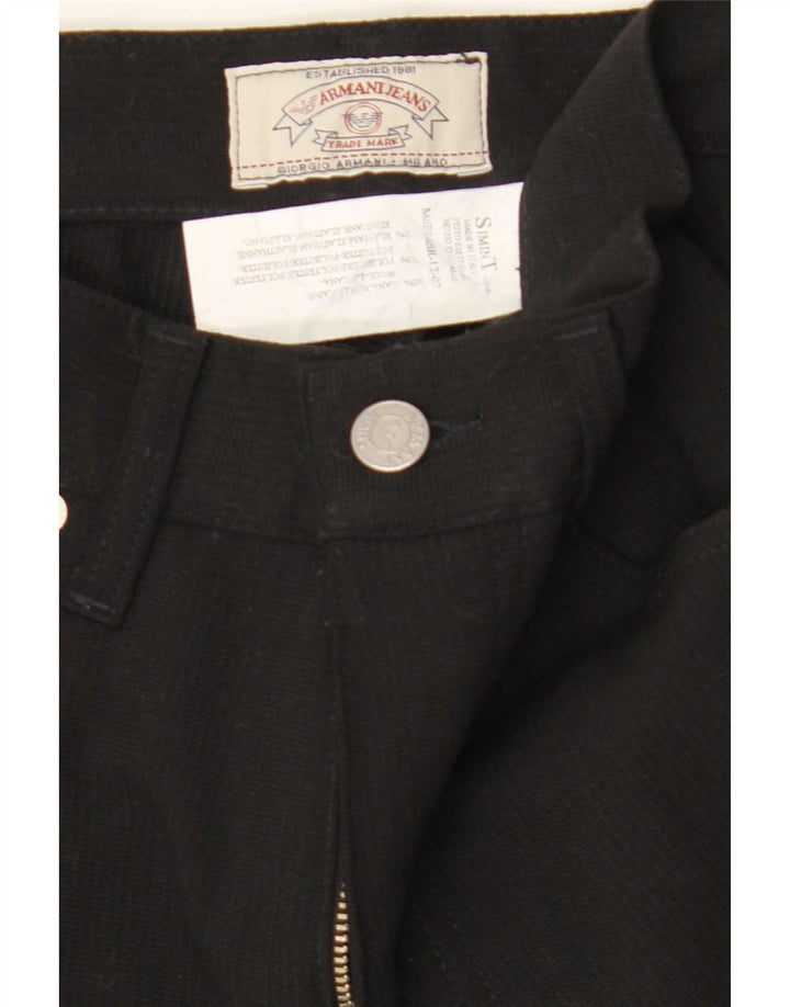 Pantaloni casual slim da donna Armani W31 L31 in lana nera