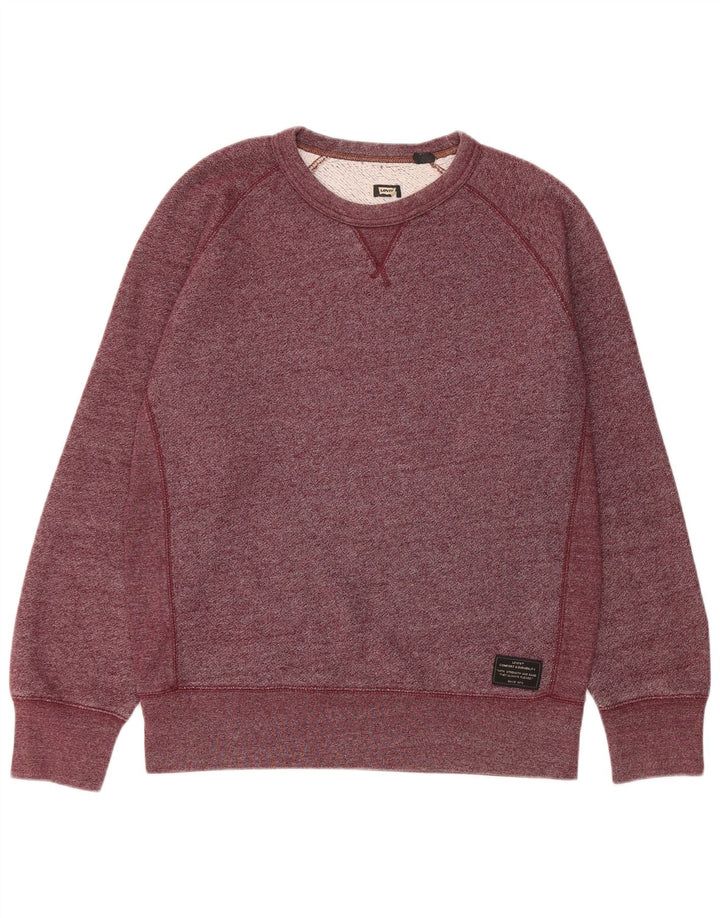 Felpa da uomo Levi's in cotone bordeaux medio