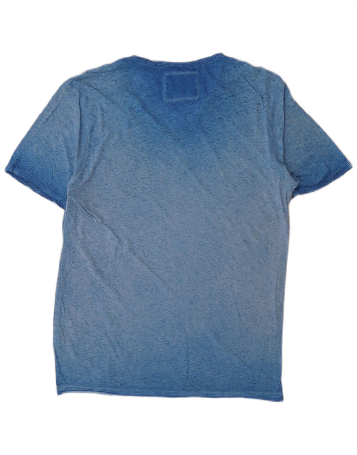 Guess T-shirt da uomo Top grande blu screziato