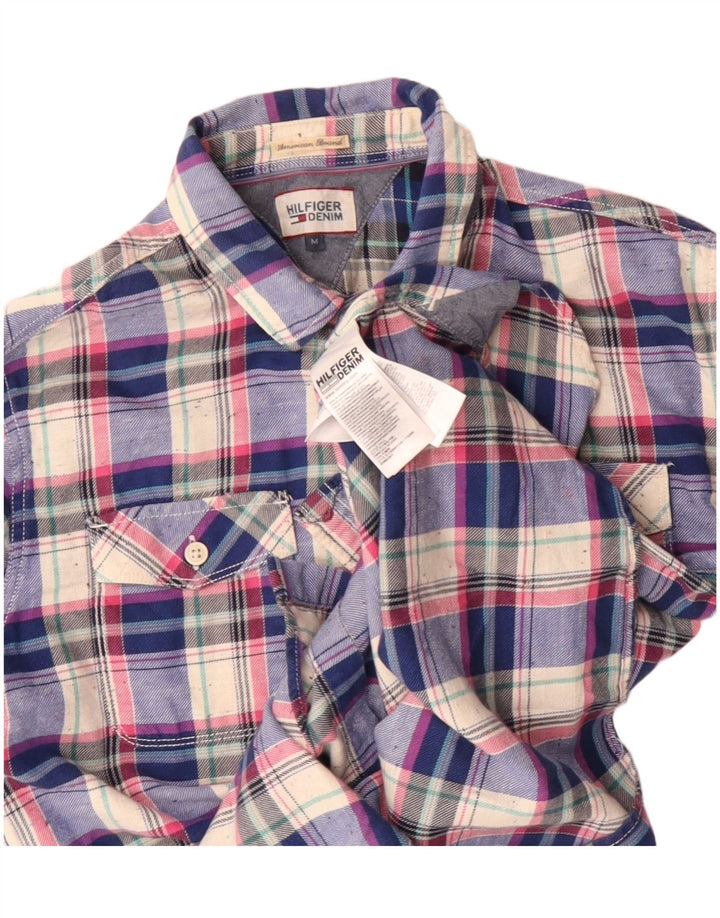 Camicia da uomo in flanella a quadri Tommy Hilfiger in cotone medio multicolore