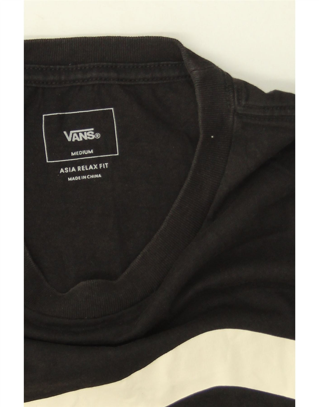 Maglietta da uomo Vans dalla vestibilità rilassata, in cotone color block medio nero