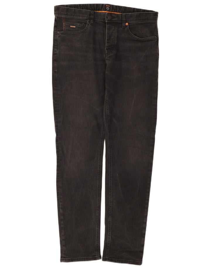 Jeans affusolati da uomo Hugo Boss W34 L32 cotone grigio